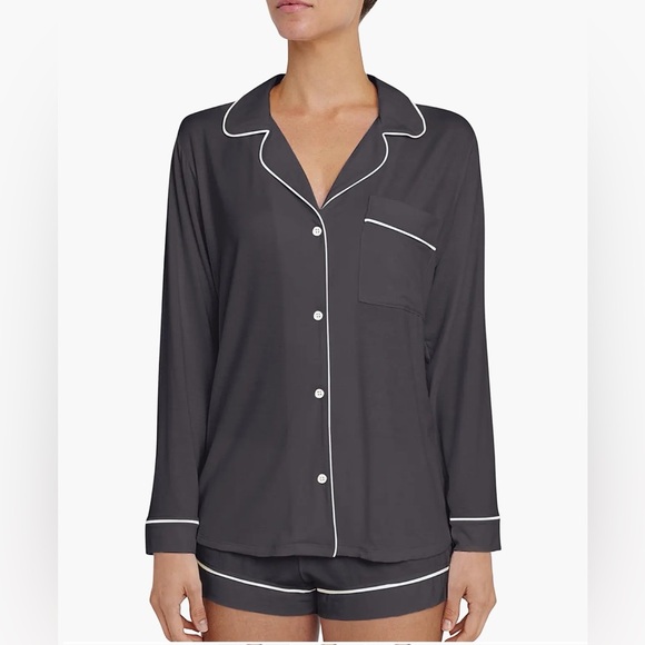 Eberjey Other - Eberjey Black Pajama Set with White Trim